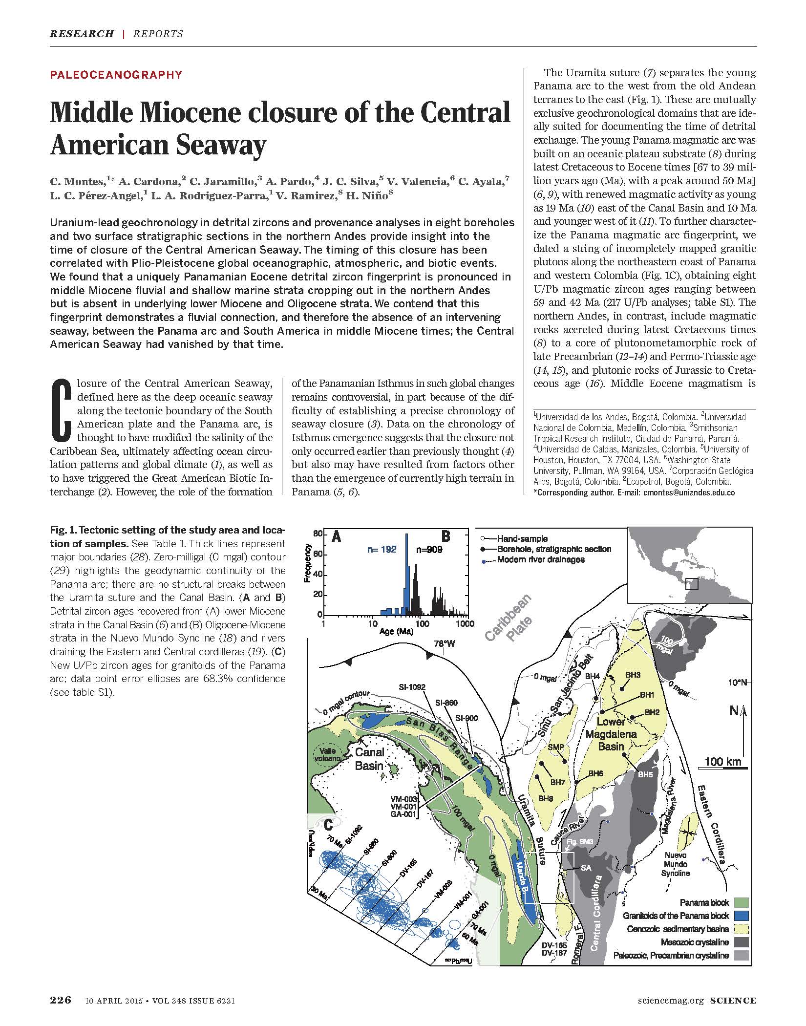 En este momento estÃ¡s viendo Middle Miocene closure of the Central American Seaway â”‚ 2015
