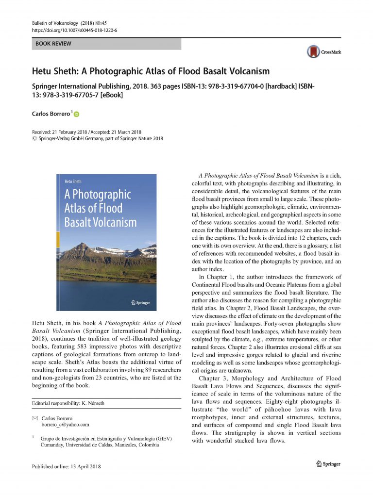 Lee mÃ¡s sobre el artÃ­culo Hetu Sheth: A Photographic Atlas of Flood Basalt Volcanism â”‚ 2018